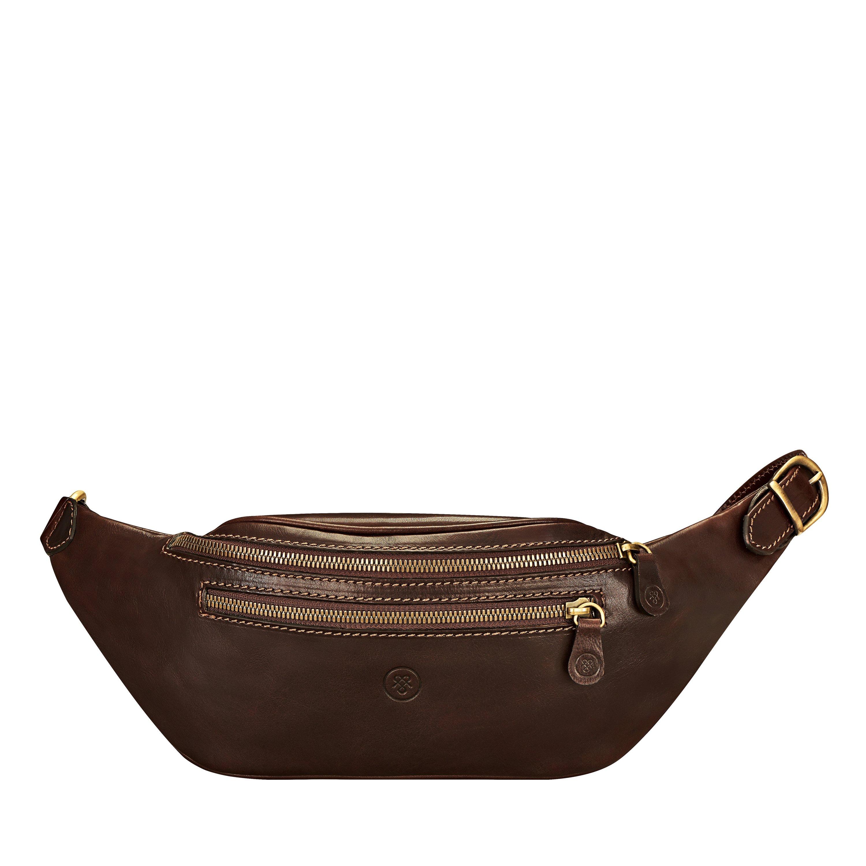 Image of Centolla - Leder Bauchtasche Damen Braun