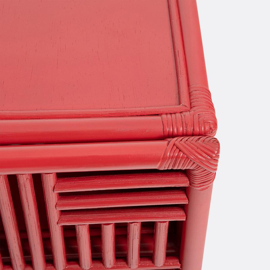 La Redoute Intérieurs  Buffet rouge en rotin 2 portes Kaguya 