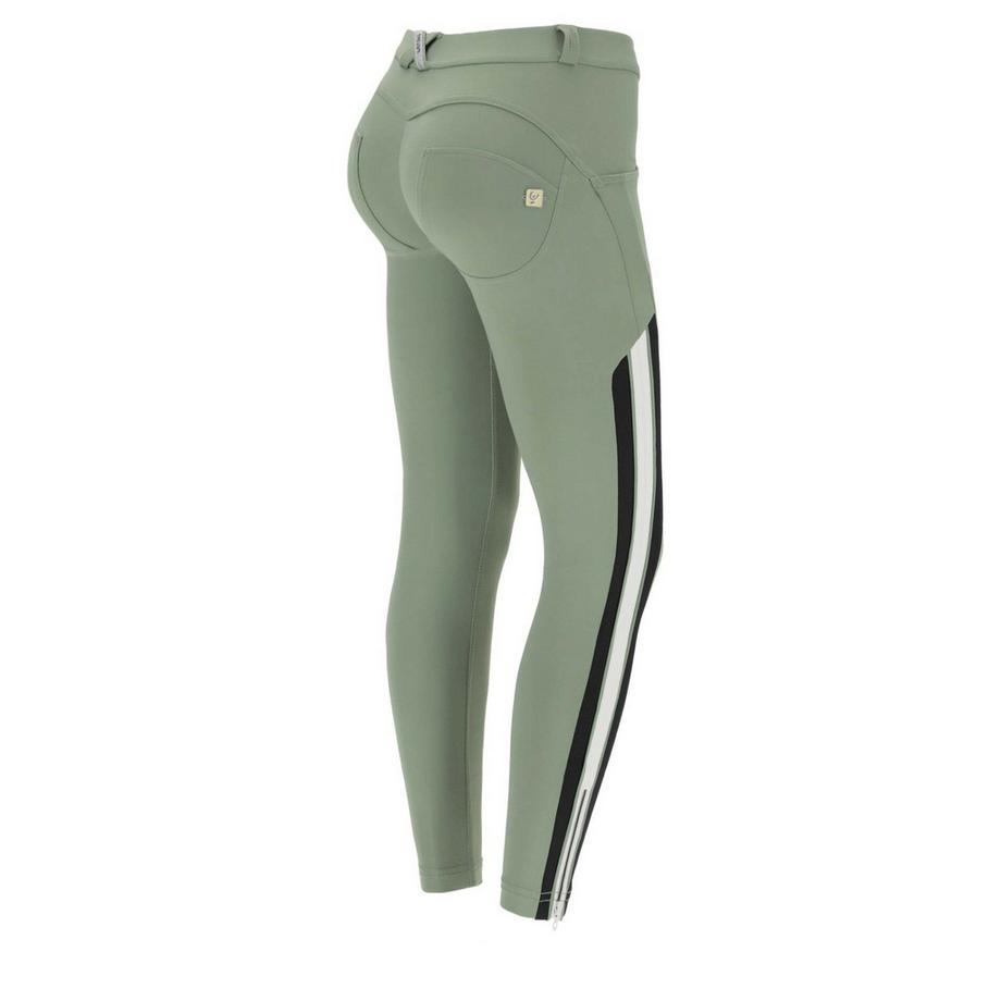 FREDDY WR.UP Skinny 7/8 Hose mit mittlerem Bund aus technischem Stoff mit Streifen  