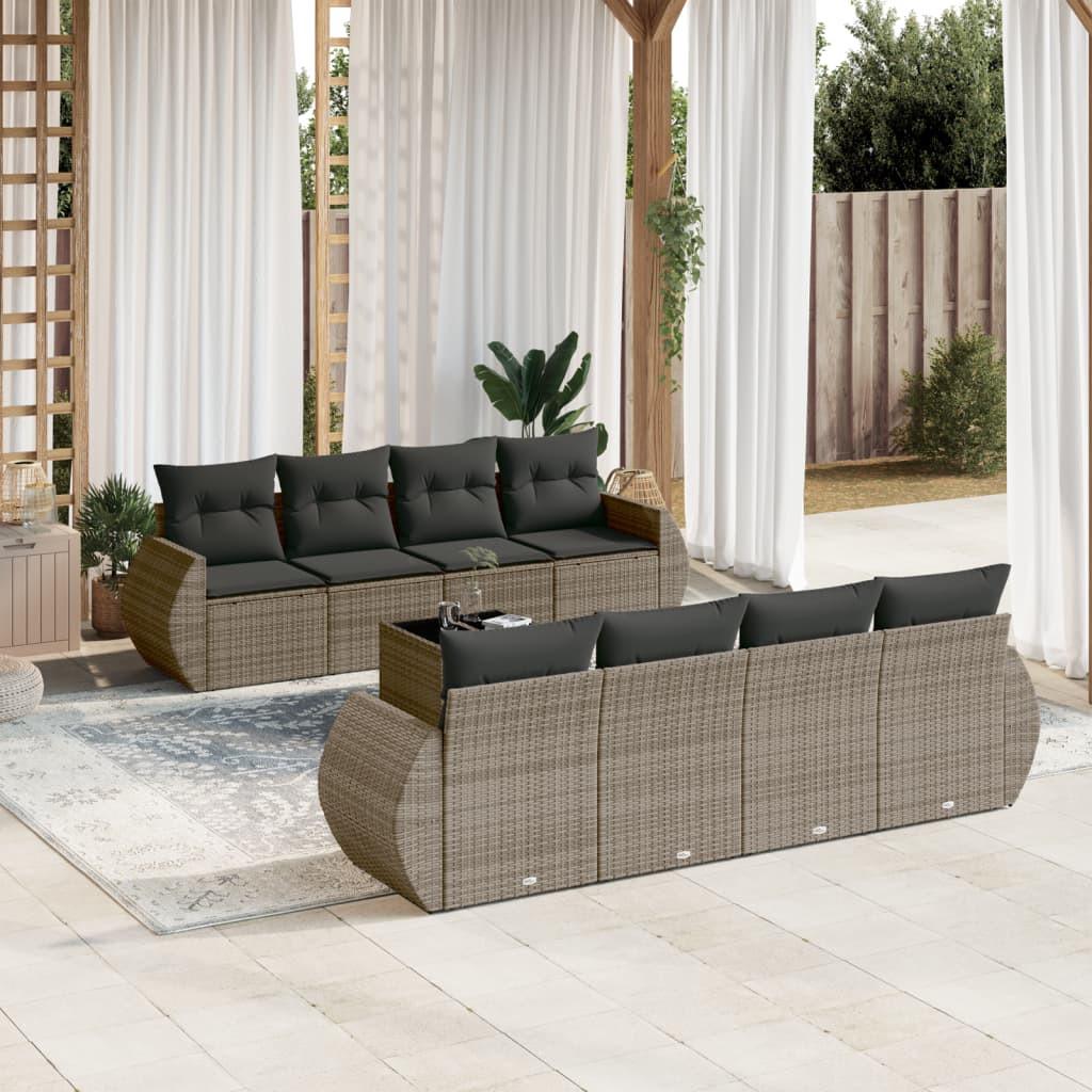 VidaXL set divano da giardino Polirattan  