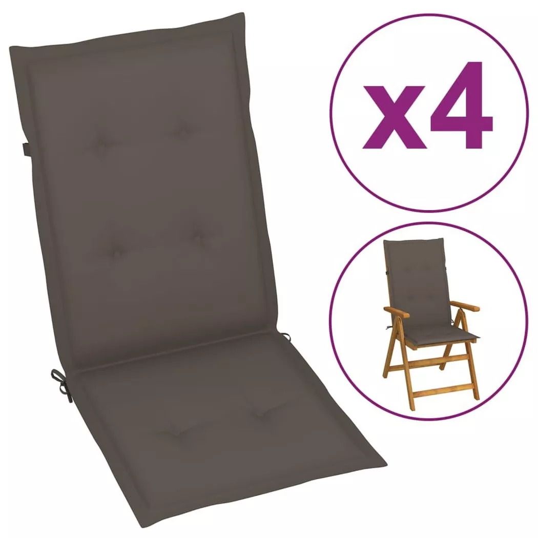 Salon de jardin Vidaxl gris 4 personnes