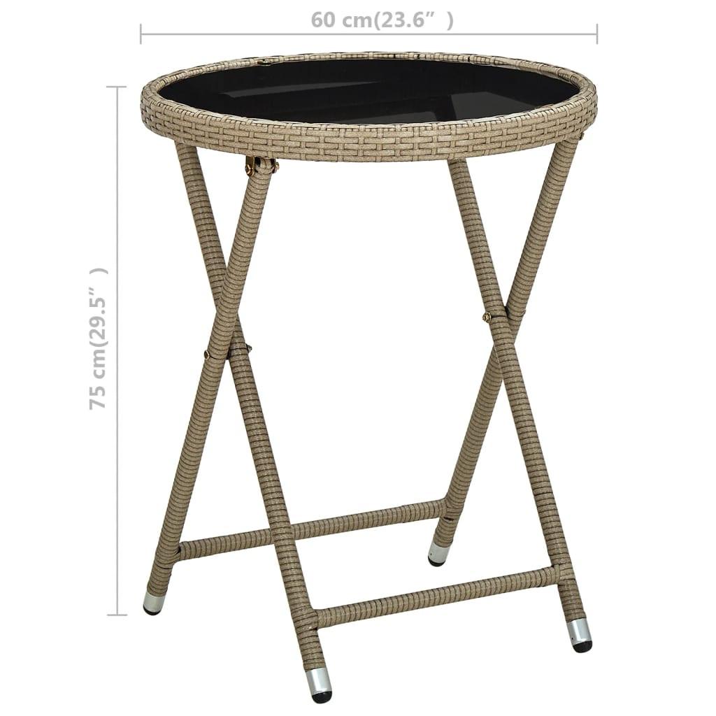 VidaXL Beistelltisch poly-rattan  