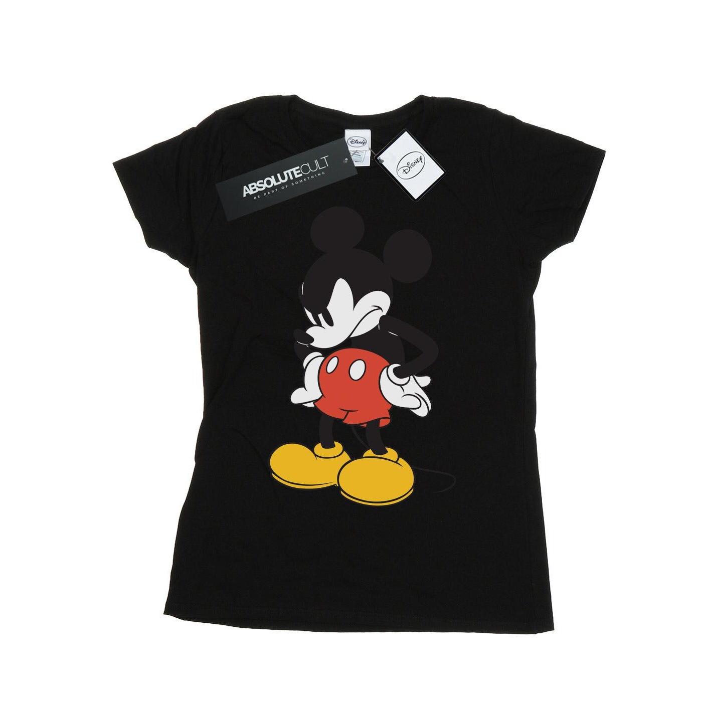 Image of Mickey Mouse Angry Look Down Tshirt Damen Schwarz M
