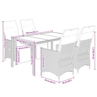 VidaXL Ensemble de bistro rotin synthétique  