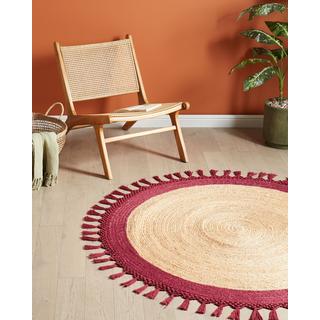 Beliani Tapis en Jute Boho MARTS  