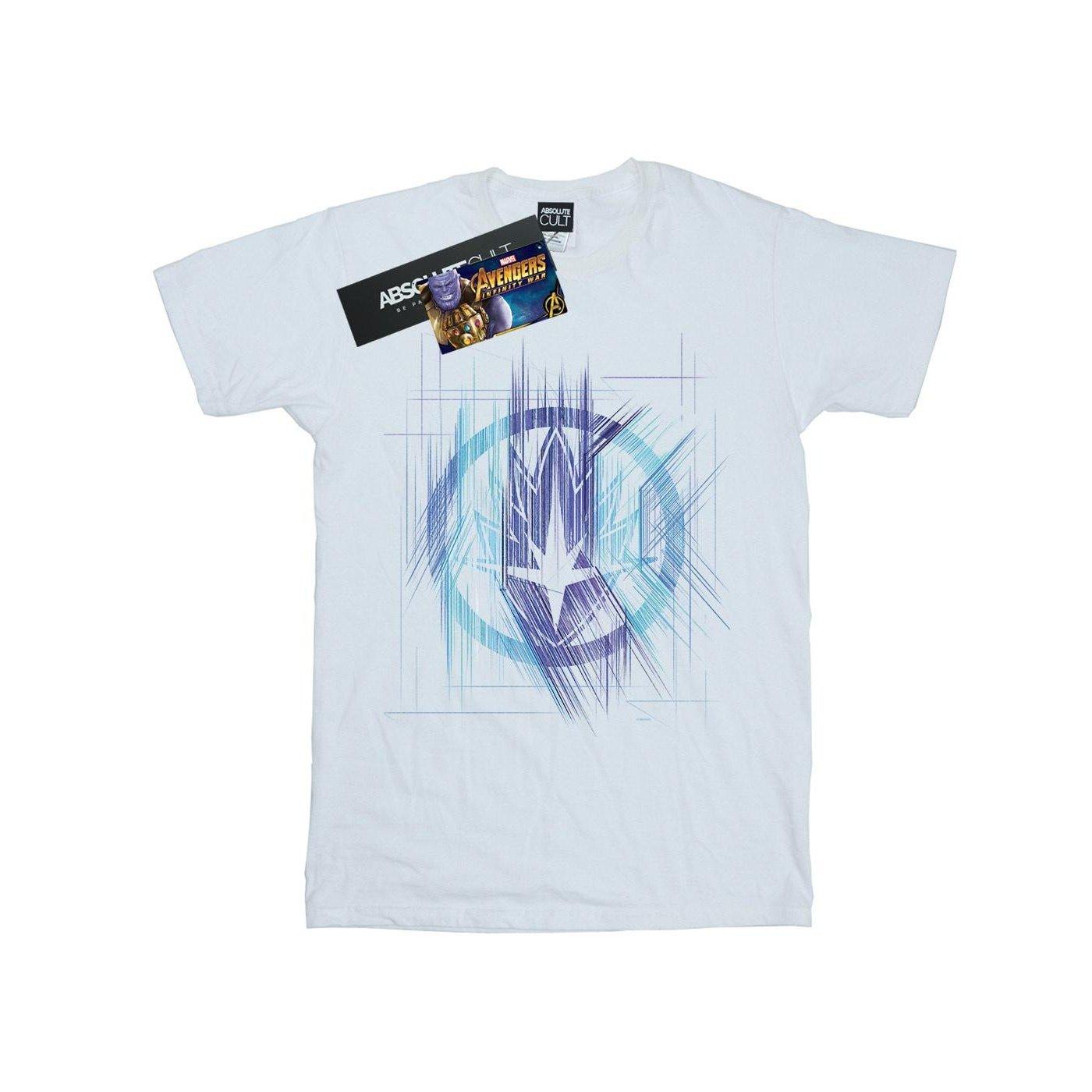 Image of Avengers Infinity War Guardian Lines Tshirt Herren Weiss L