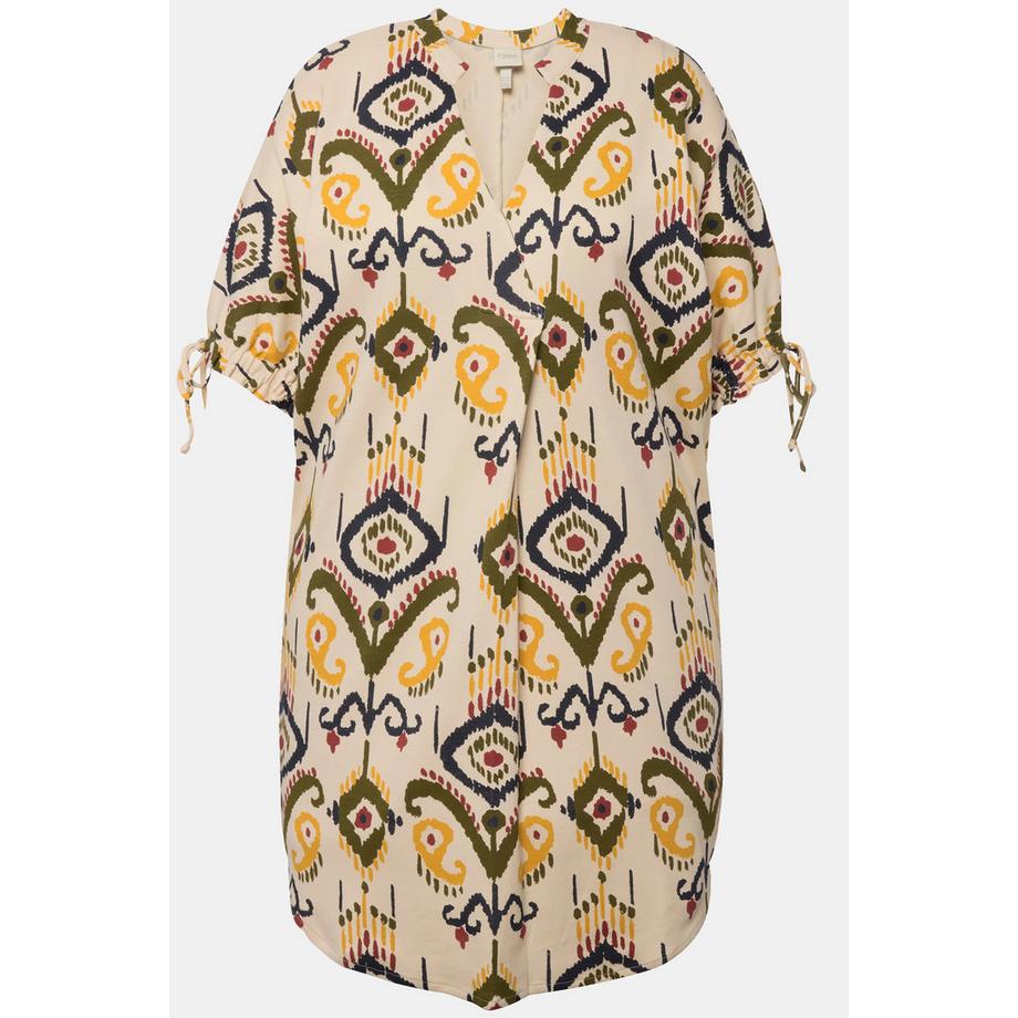 Ulla Popken Tunique Jersey Encolure V Manches Courtes Coton Bio  