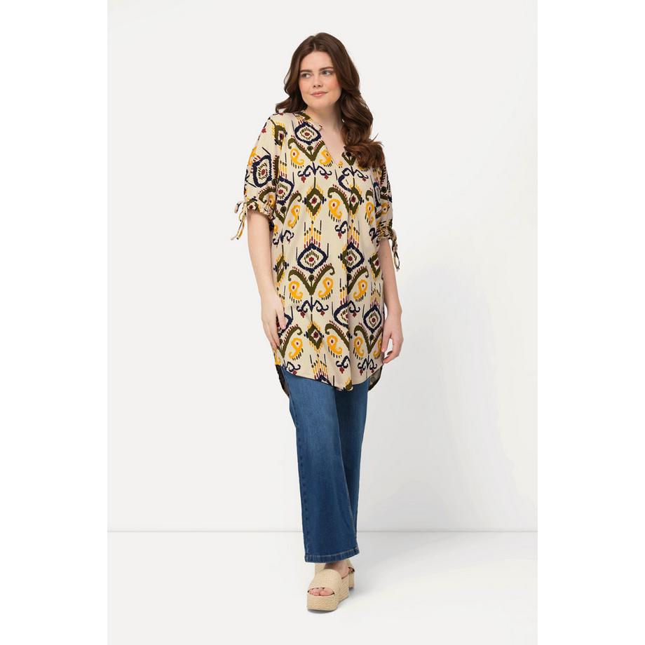 Ulla Popken Tunique Jersey Encolure V Manches Courtes Coton Bio  