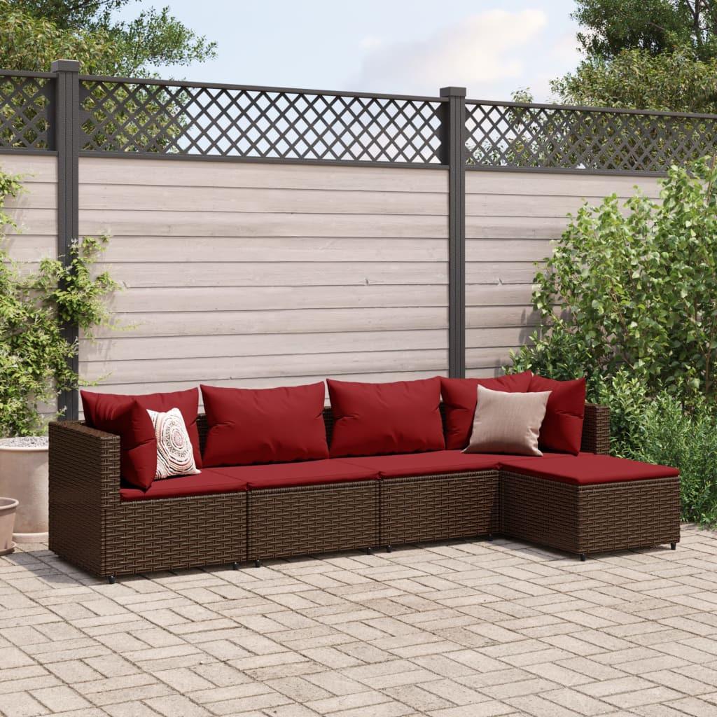 VidaXL set salotto da giardino Polirattan  