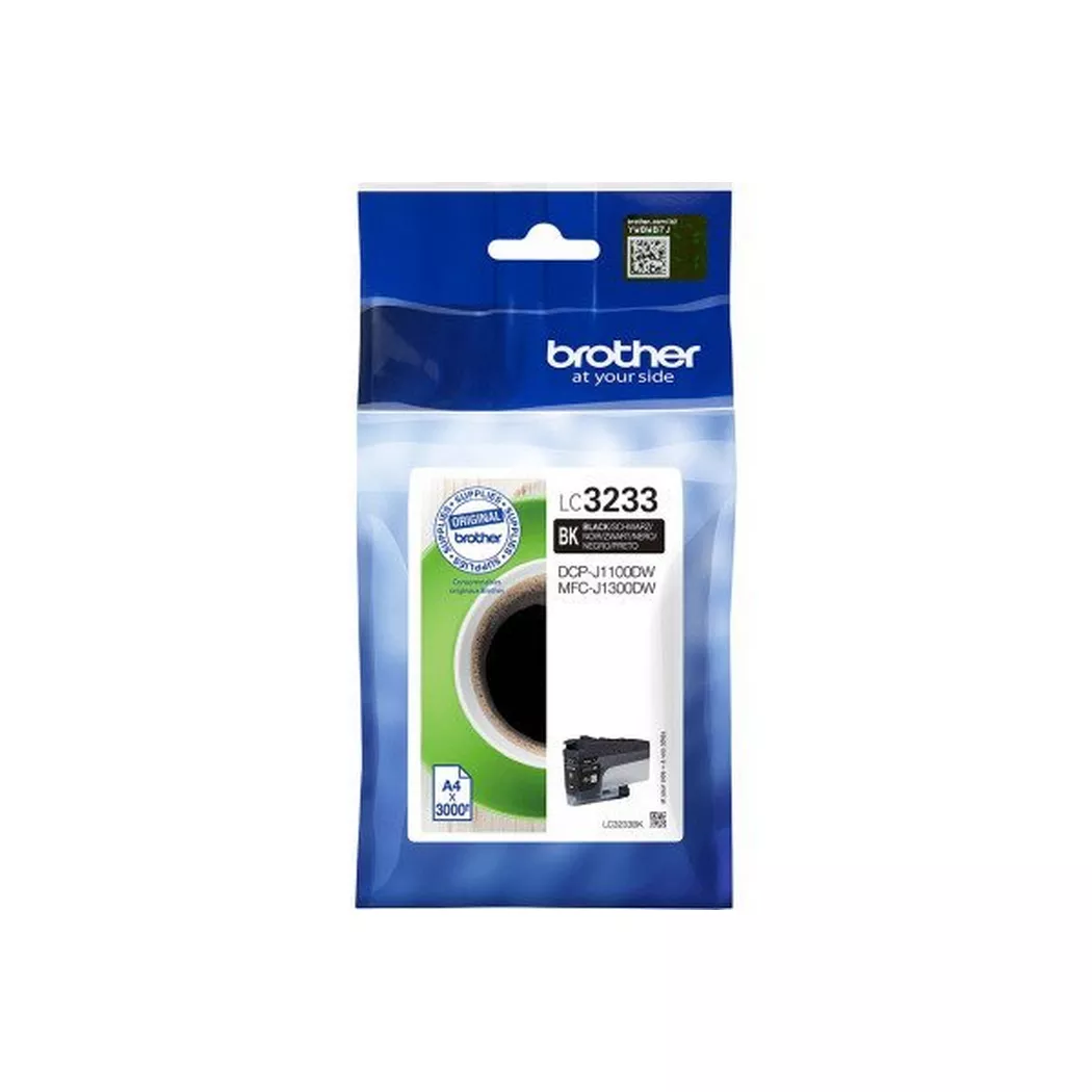 Brother – Tintenpatrone schwarz LC-3233BK DCP-J1100DW 3000 Seiten, One Size