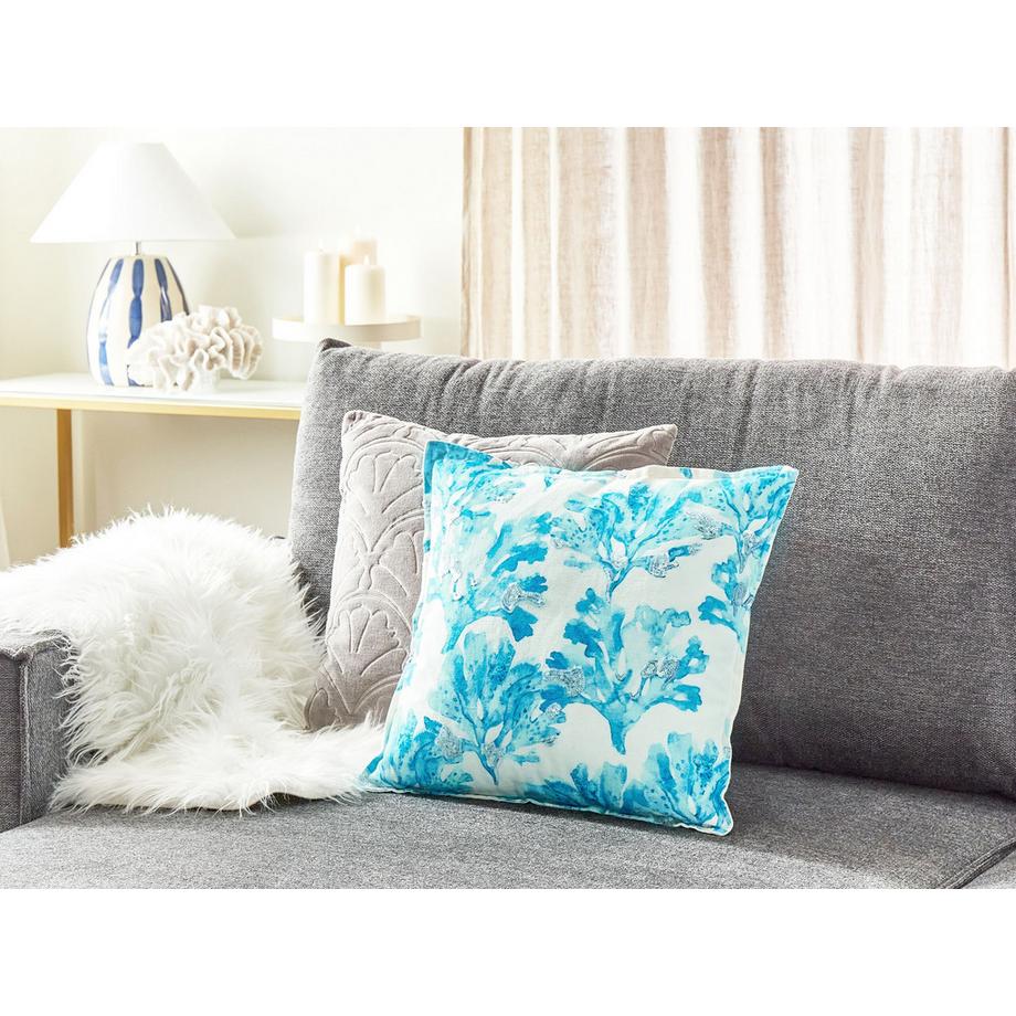 Beliani Dekokissen aus Baumwolle Modern ROCKWEED  