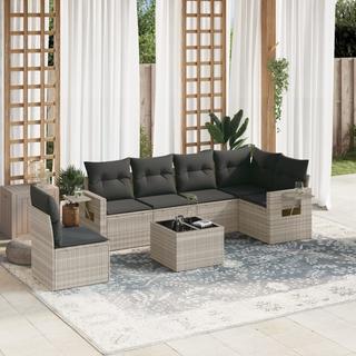 VidaXL set divano da giardino Polirattan  