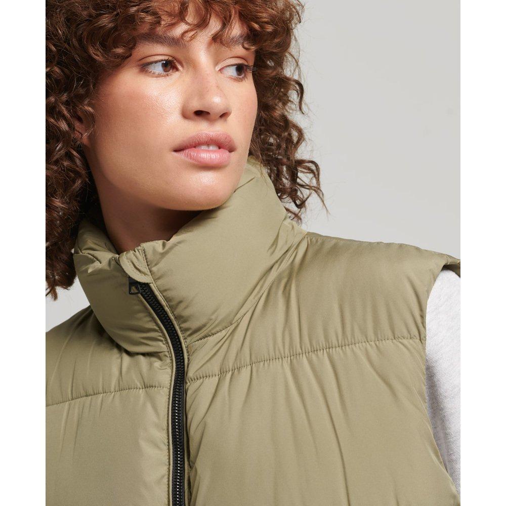 Superdry  ange ärmeose daunenjacke mit kapuze, damen 