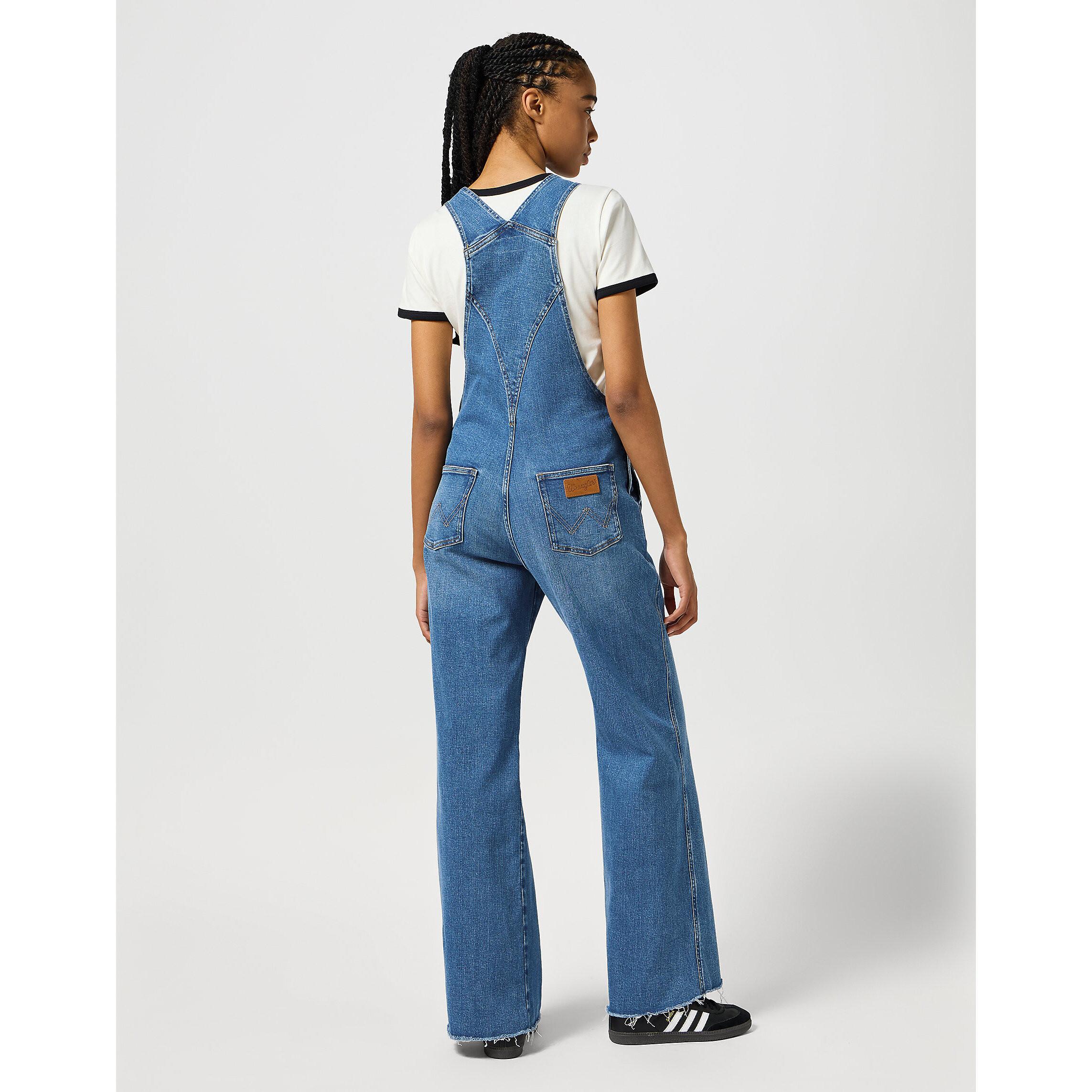 Wrangler  latzhose flare denim essential 