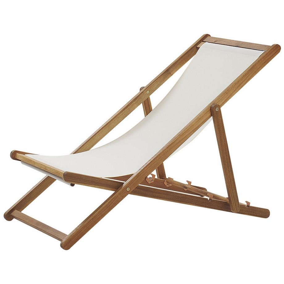 Beliani Klappbarer Liegestuhl aus Stoff  ANZIO  