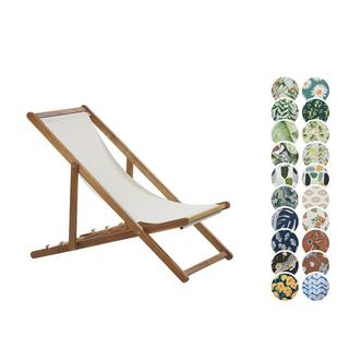 Beliani Klappbarer Liegestuhl aus Stoff Skandinavisch ANZIO  