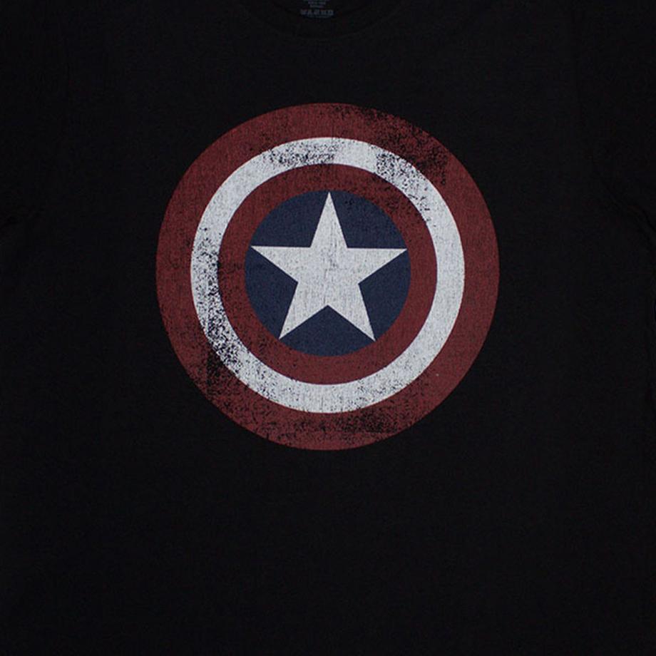 Marvel Comics T-Shirt Captain America avec Imprimé Bouclier  