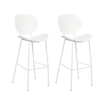 Lot de 2 chaises de bar en Polypropylène Scandinave SHONTO