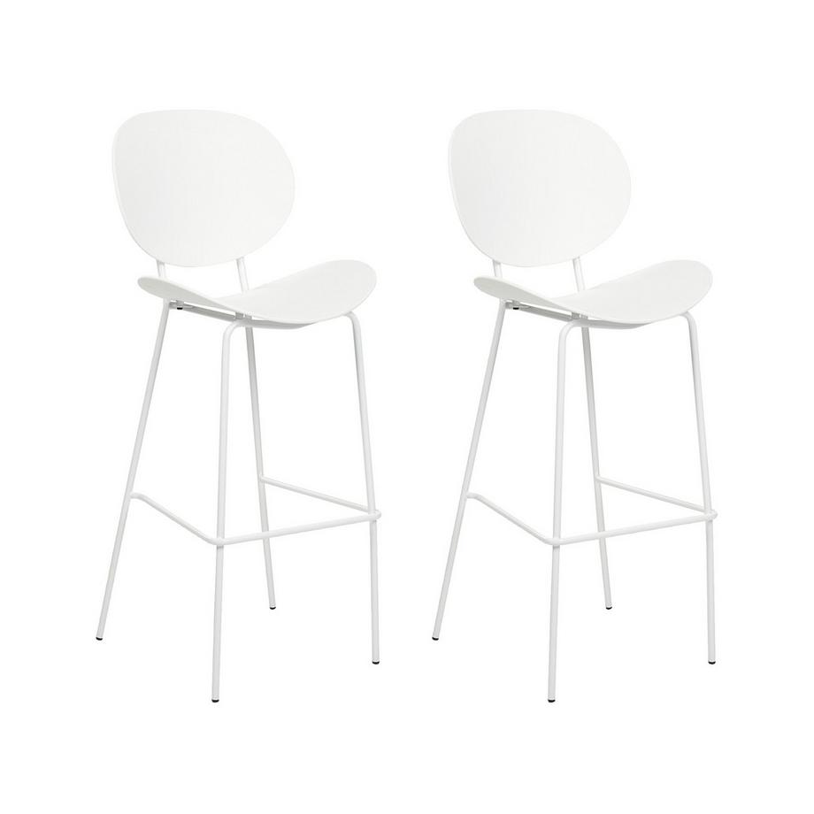 Beliani Lot de 2 chaises de bar en Polypropylène Scandinave SHONTO  