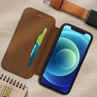 Akashi  Akashi Lederetui iPhone 12 Mini Braun 