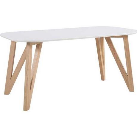 mutoni Table à manger en chêne blanc 120x80  