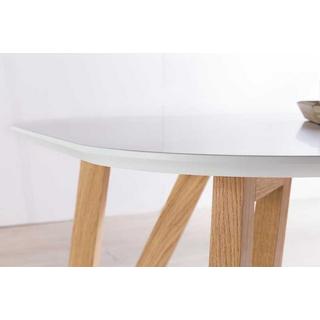 mutoni Table à manger en chêne blanc 120x80  