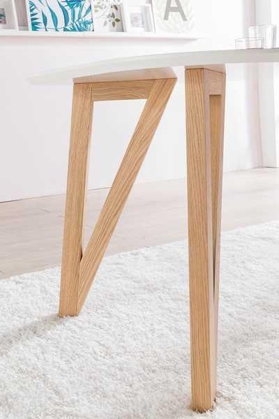 mutoni Table à manger en chêne blanc 120x80  