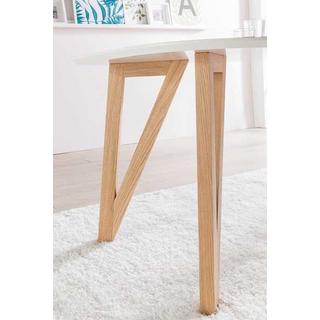 mutoni Table à manger en chêne blanc 120x80  