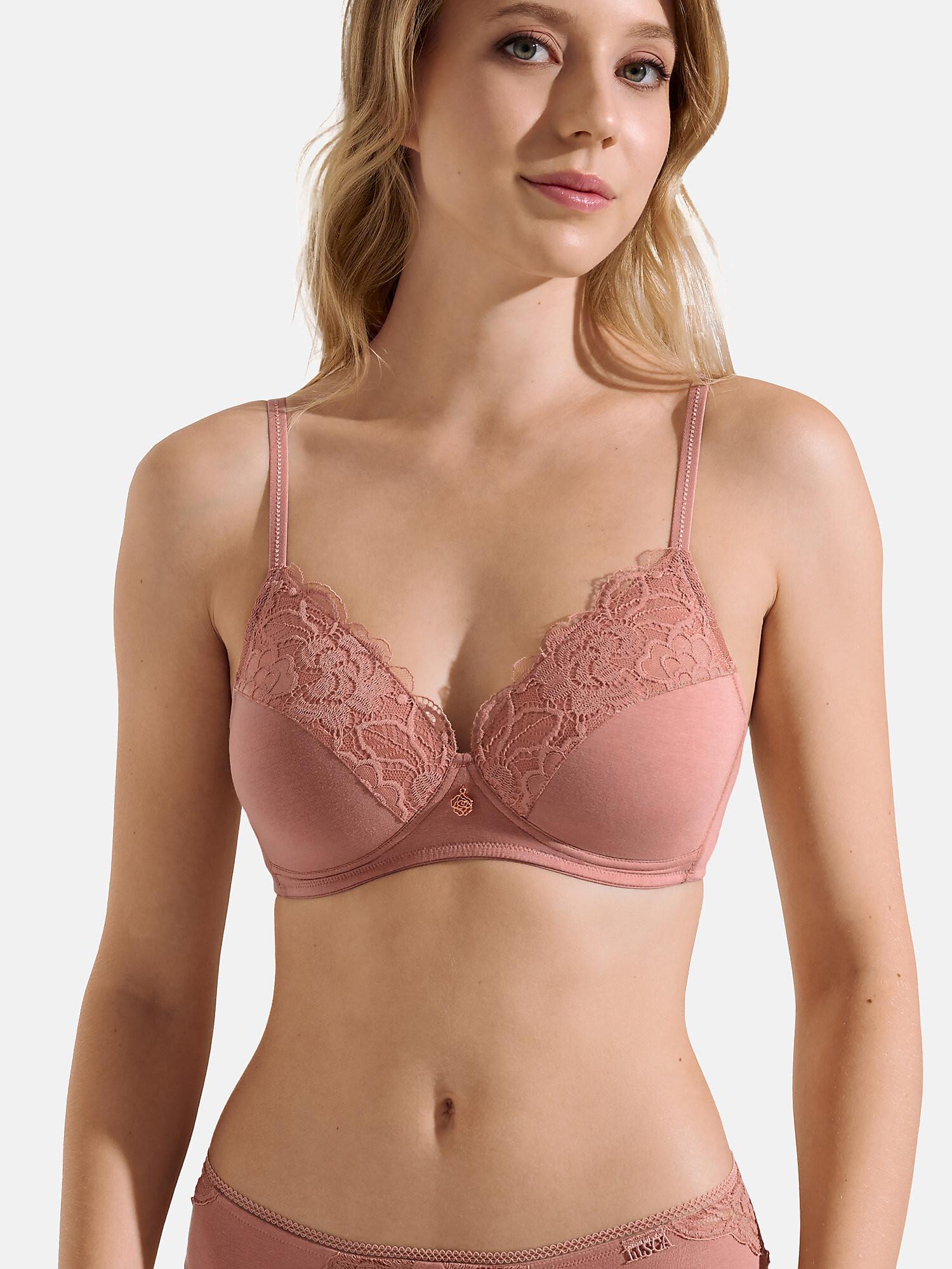 Image of Bügelfreier Vorgeformter Bh Mit Tiefem Ausschnitt Nina Damen Altrosa B/90