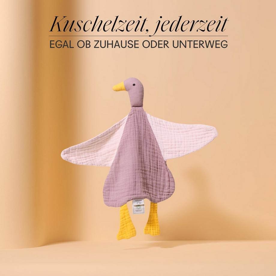 Activity-board  Schmusetuch Ente - Geburt Geschenke 100% Musselin Bio-Baumwolle 