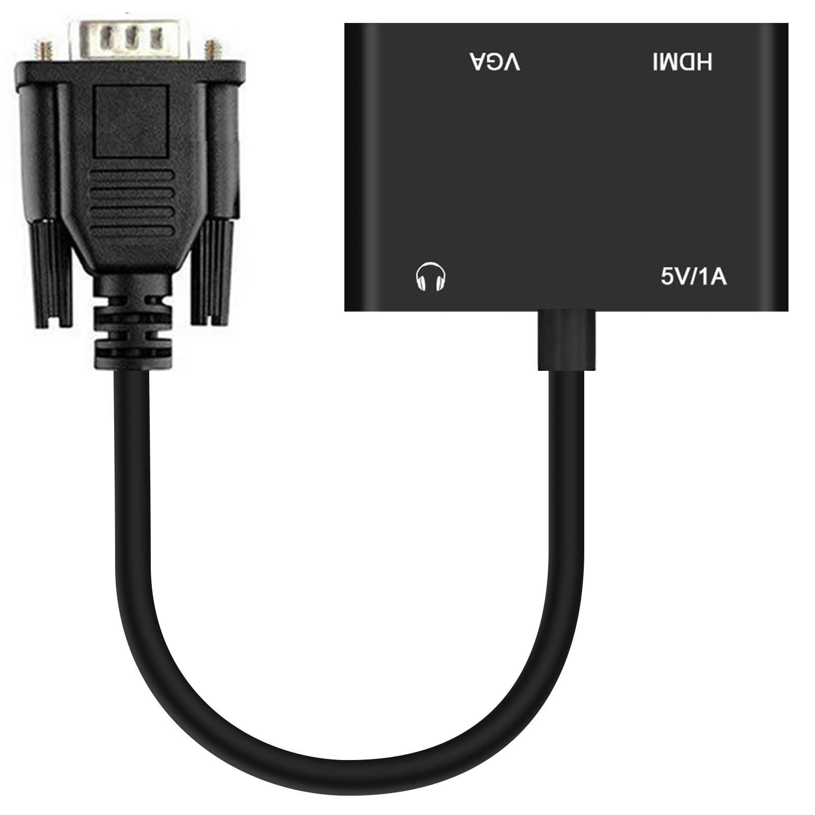 Avizar  Adaptateur VGA vers HDMI et VGA Femelles 