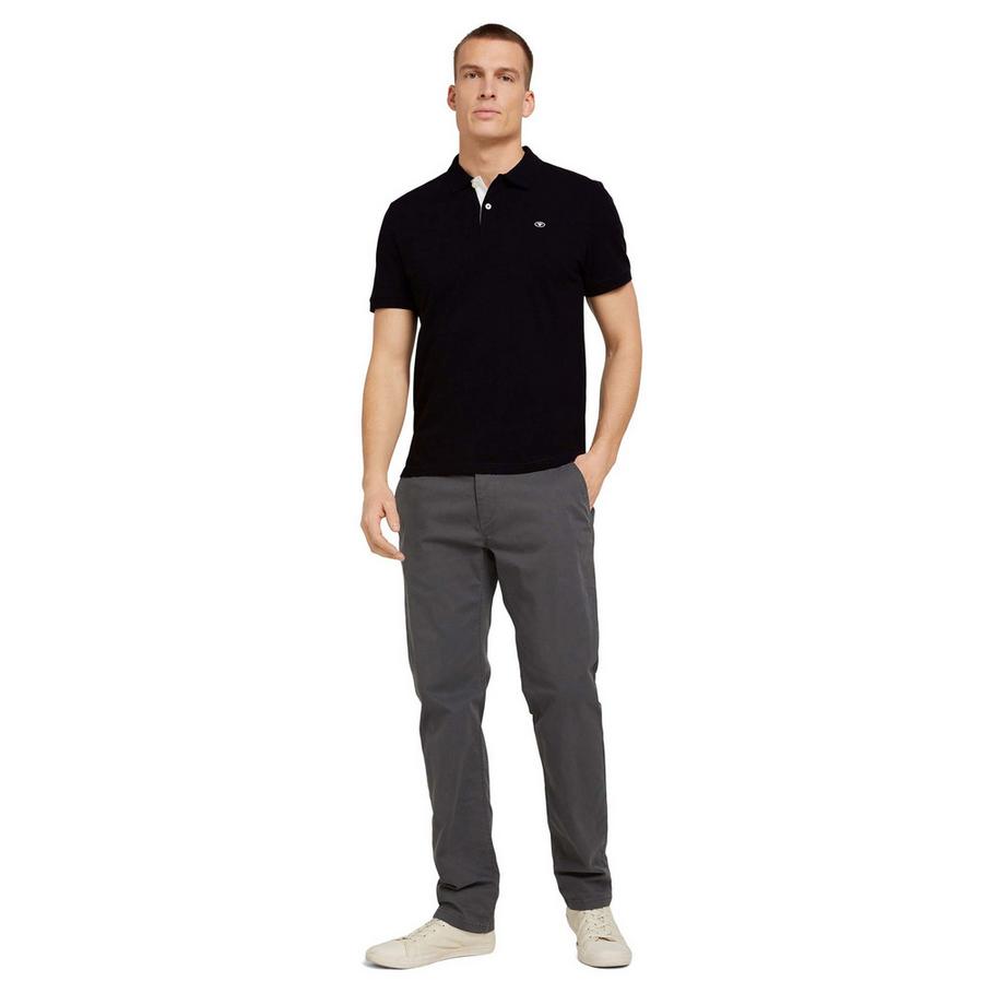 TOM TAILOR Polo  Pack de 1 Confortable à porter-Basic Polo With Contrast  