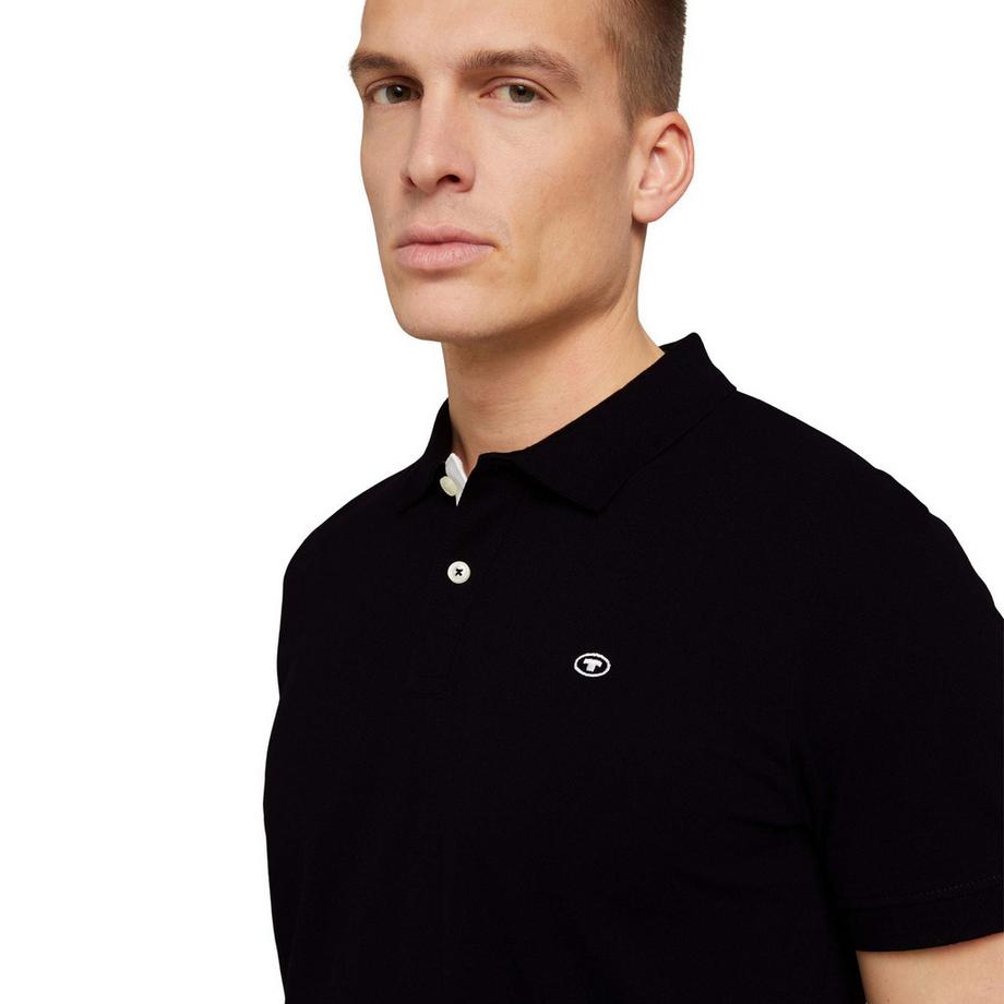 TOM TAILOR Polo  Pack de 1 Confortable à porter-Basic Polo With Contrast  
