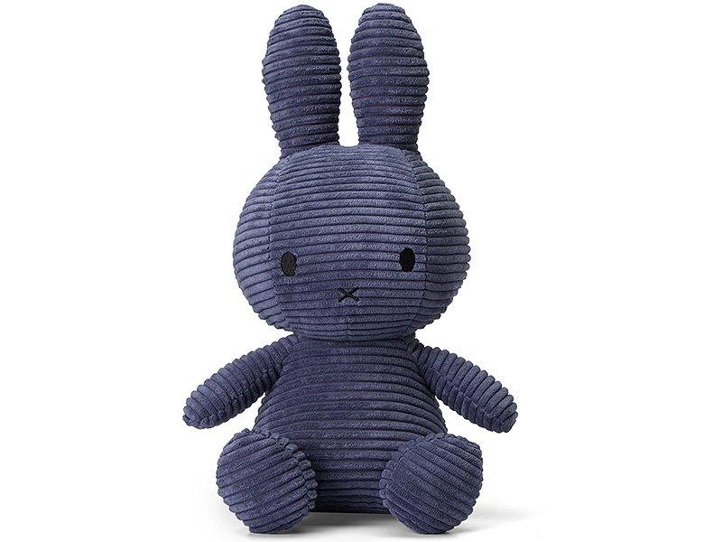 Bon Ton Toys  Nijntje Corduroy knuffel donkerblauw - 33 cm 