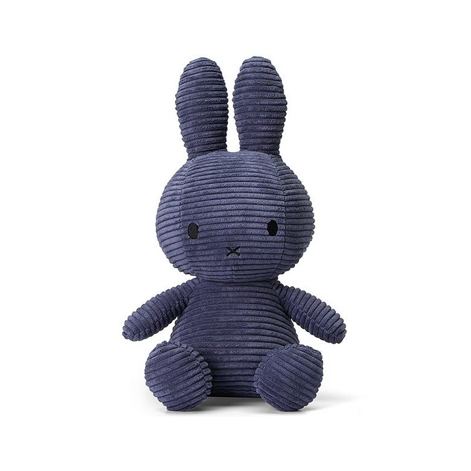 Bon Ton Toys  Nijntje Corduroy knuffel donkerblauw - 33 cm 