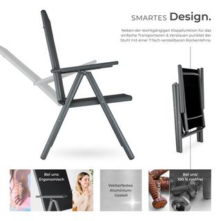 Tectake Lot de 6 chaises de jardin pliantes  