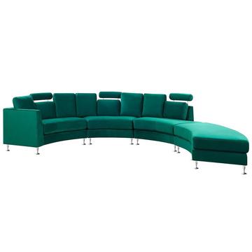 Halbrundes Sofa aus Samtstoff Modern ROTUNDE