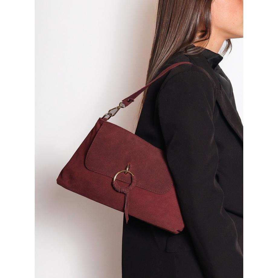 Gave Lux Celeste Pro Borsa a Tracolla in Pelle Scamosciata  