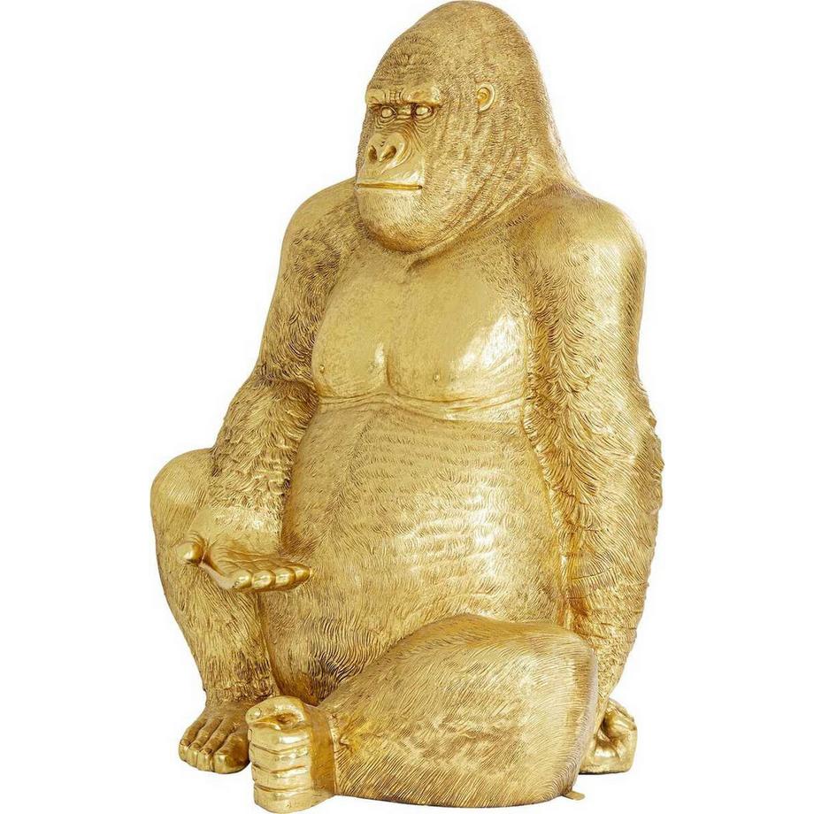 KARE Design Deko Figur Gorilla gold XL 180cm  