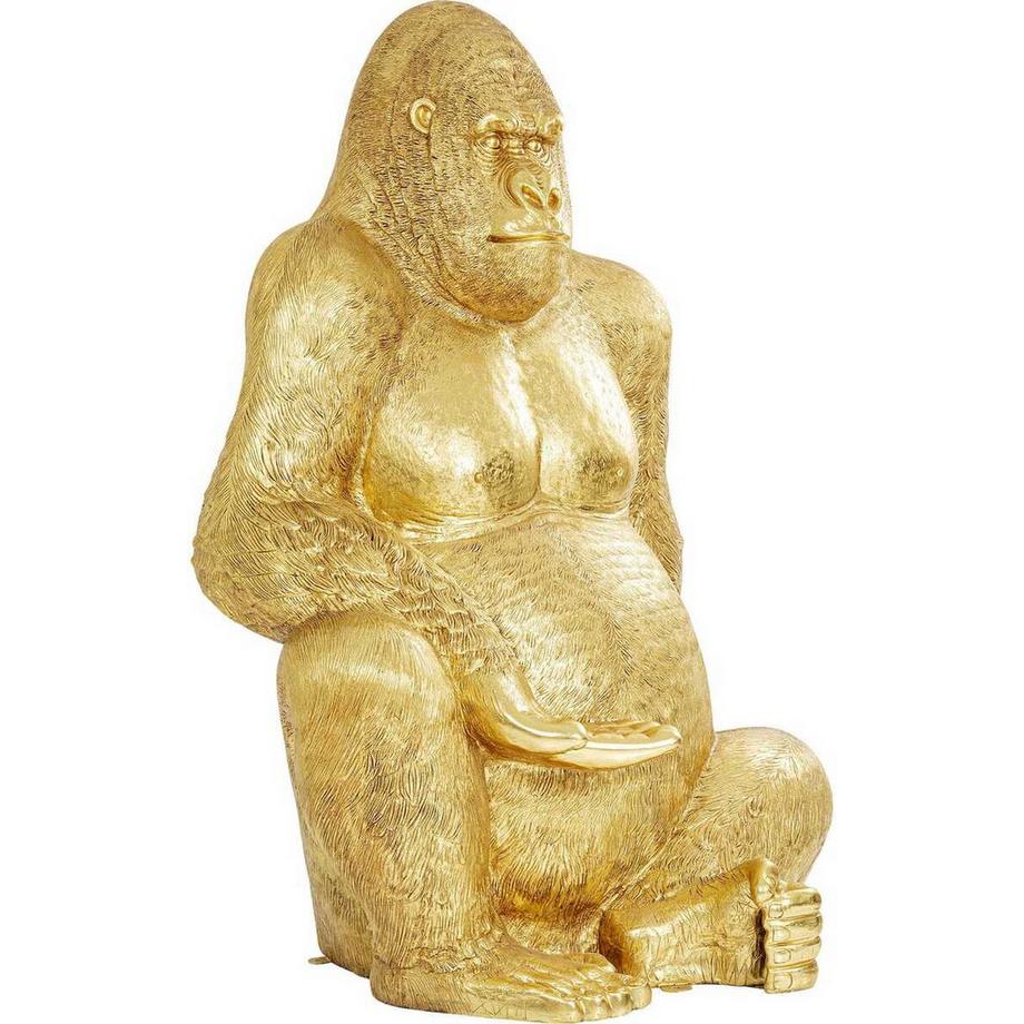 KARE Design Deko Figur Gorilla gold XL 180cm  