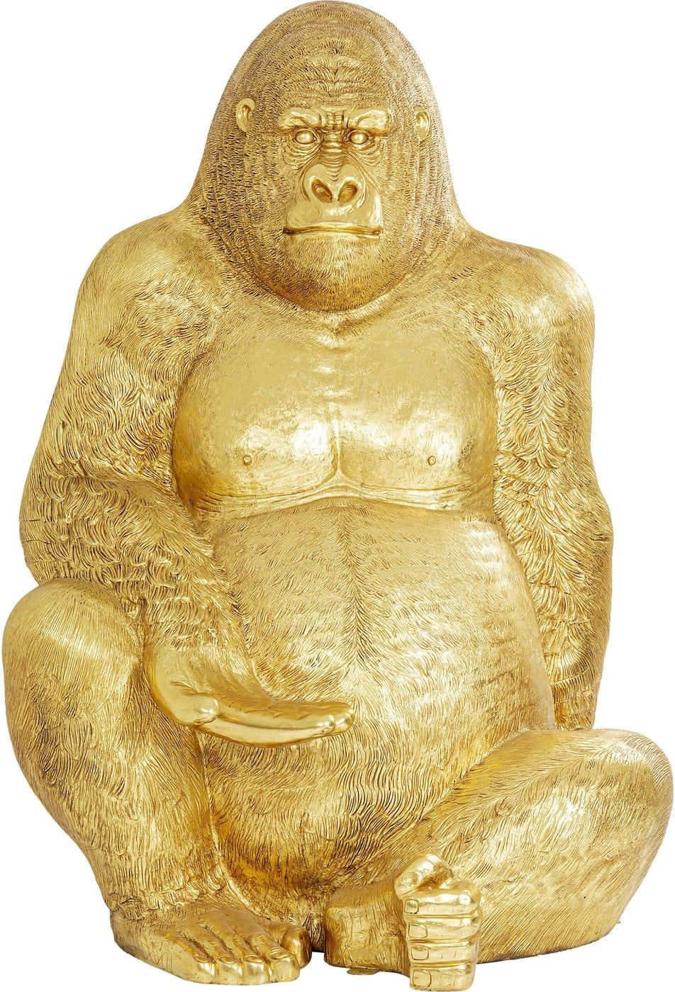 KARE Design Figura decorativa Gorilla gold XL 180 cm  