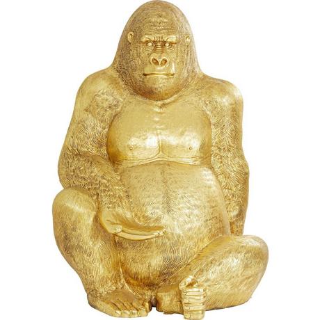 KARE Design Figura decorativa Gorilla gold XL 180 cm  