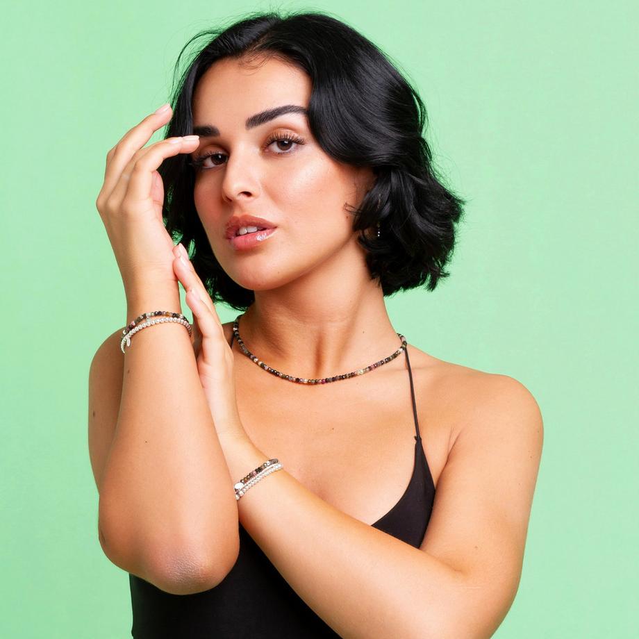 Balibay  Tehani  Halskette mit Turmalin und 925 Silber 