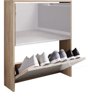 Armoire à chaussures en bois Commode à chaussures Étagère à chaussures Miroir Stido L