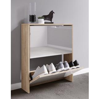 VCM Holz Schuhschrank Schuhkommode Schuhregal Schuhständer Spiegel Stido L  