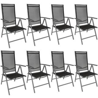 Tectake Lot de 8 chaises de jardin pliantes  