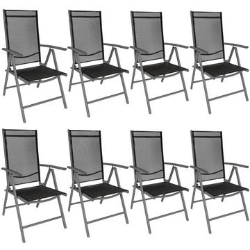 8 Aluminium Gartenstühle