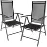 Tectake 8 sedie da giardino in alluminio pieghevoli  