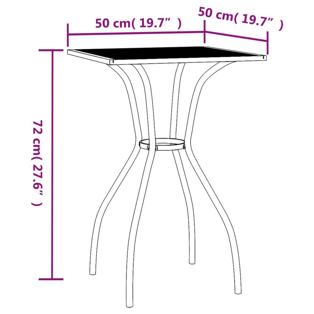 VidaXL Gartentisch stahl  