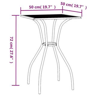 VidaXL Gartentisch stahl  